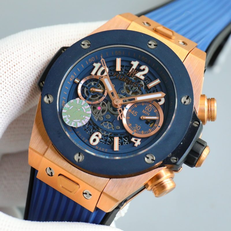 HUBLOT BIG BANG 42MM UNICO KING GOLD BLUE