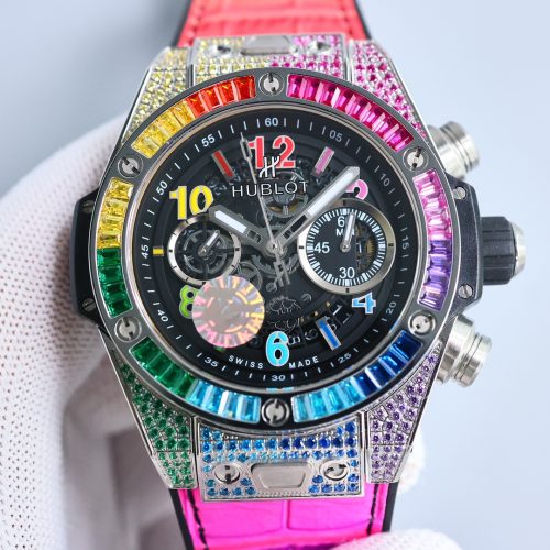 HUBLOT BIG BANG UNICO TITANIUM RAINBOW 42MM