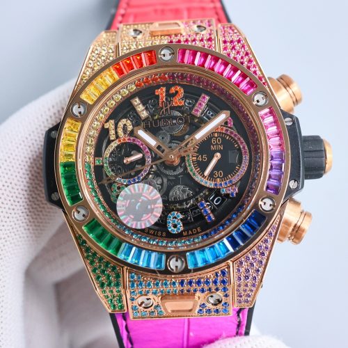 HUBLOT BIG BANG UNICO TITANIUM RAINBOW 42MM