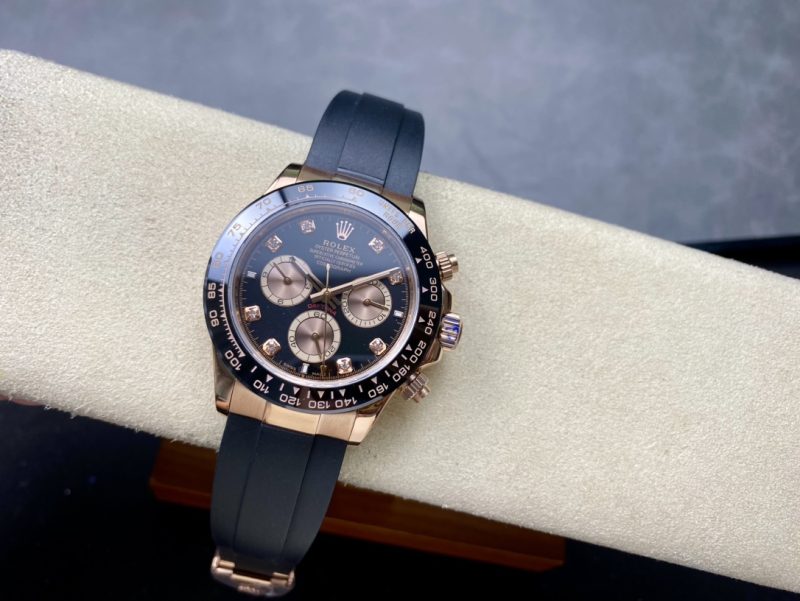 ROLEX COSMOGRAPH DAYTONA DIAMOND EVEROSE GOLD WATCH