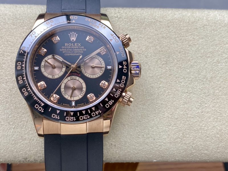 ROLEX COSMOGRAPH DAYTONA DIAMOND EVEROSE GOLD WATCH