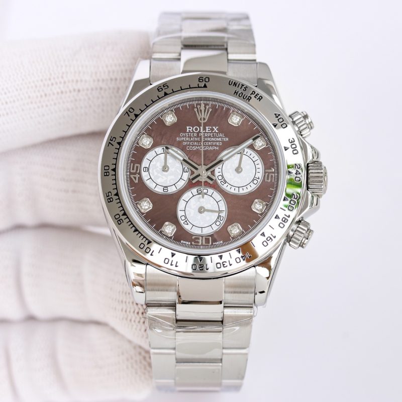 ROLEX COSMOGRAPH DAYTONA DIAMOND WHITE GOLD OYSTER BRACELET WATCH