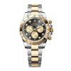 ROLEX COSMOGRAPH DAYTONA YELLOW GOLD BLACK DIAMONDS DIAL WATCH