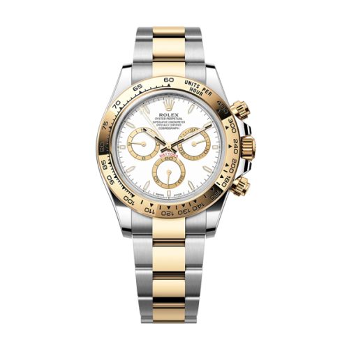 ROLEX COSMOGRAPH DAYTONA YELLOW GOLD WHITE DIAL WATCH