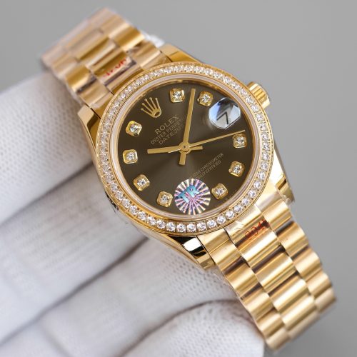 ROLEX DATEJUST 31 DARK GREY DIAL PRESIDENT BRACELET WATCH