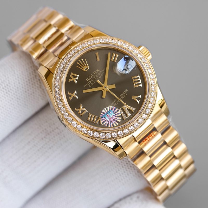 ROLEX DATEJUST 31 DARK GREY DIAL PRESIDENT BRACELET WATCH
