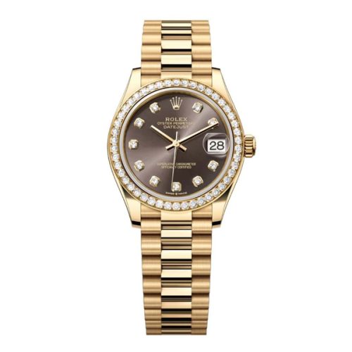 ROLEX DATEJUST 31 DARK GREY DIAL PRESIDENT BRACELET WATCH