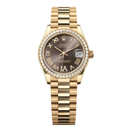 ROLEX DATEJUST 31 DARK GREY DIAL PRESIDENT BRACELET WATCH