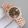 ROLEX DATEJUST 31 EVEROSE GOLD AND DIAMONDS WATCH