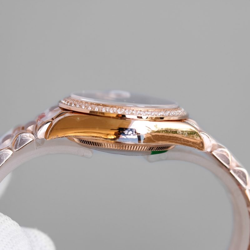 ROLEX DATEJUST 31 EVEROSE GOLD AND DIAMONDS WATCH