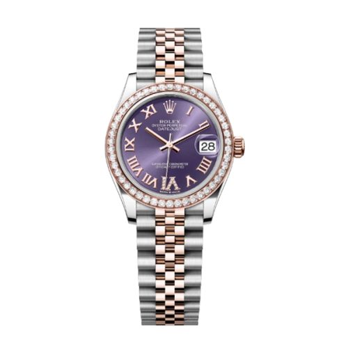 ROLEX DATEJUST 31 EVEROSE GOLD AND DIAMONDS WATCH