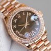 ROLEX DATEJUST 31 EVEROSE GOLD AND DIAMONDS WATCH