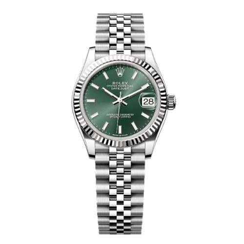 ROLEX DATEJUST 31 OYSTERSTEEL AND WHITE GOLD WATCH