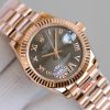 ROLEX DATEJUST 31 OYSTERSTEEL EVEROSE GOLD WATCH