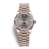 ROLEX DATEJUST 31 OYSTERSTEEL EVEROSE GOLD WATCH