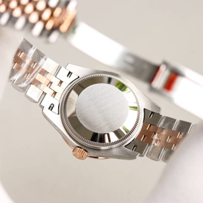 ROLEX DATEJUST 31 STAINLESS STEEL AND ROSE GOLD SLATE DIAL WATCH