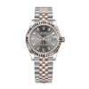 ROLEX DATEJUST 31 STAINLESS STEEL AND ROSE GOLD SLATE DIAL WATCH