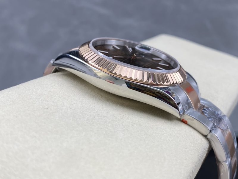ROLEX DATEJUST 41 STEEL AND EVEROSE GOLD CHOCOLATE DIAL DIAL WATCH
