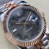 ROLEX DATEJUST 41MM SLATE GREY WIMBLEDON ROMAN DIAL WATCH
