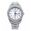 ROLEX DATEJUST 41MM ICED OUT DIAMONDS WATCH