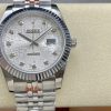 ROLEX DATEJUST MIDSIZE STEEL WHITE GOLD DIAMOND WATCH