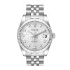 ROLEX DATEJUST MIDSIZE STEEL WHITE GOLD DIAMOND WATCH