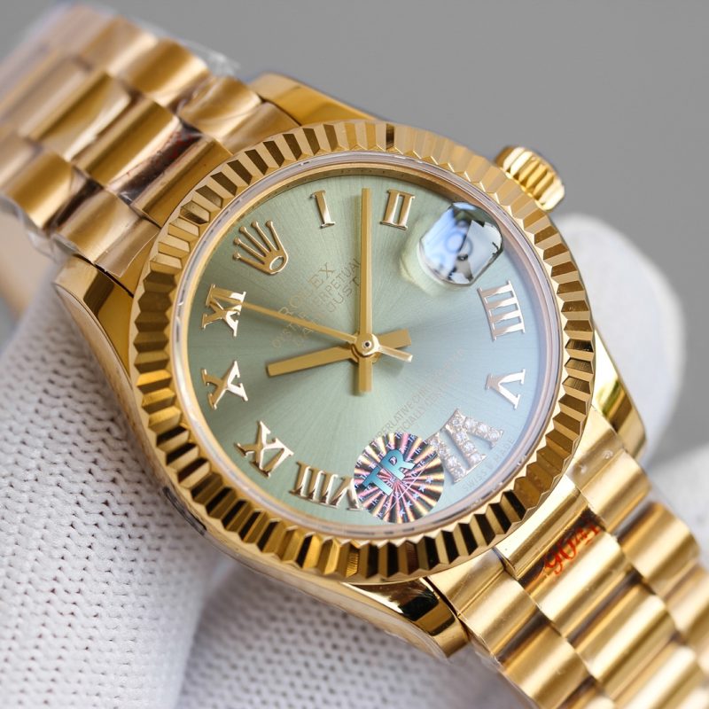 ROLEX DATEJUST OYSTER YELLOW GOLD WATCH