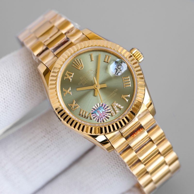 ROLEX DATEJUST OYSTER YELLOW GOLD WATCH