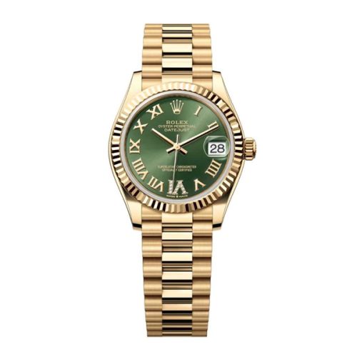 ROLEX DATEJUST OYSTER YELLOW GOLD WATCH