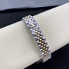 ROLEX DATEJUST STEEL AND YELLOW GOLD DIAMOND OLIVE GREEN DIAL WATCH