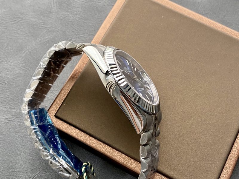 ROLEX DATEJUST WHITE GOLD BLUE DIAL WATCH