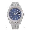 ROLEX DATEJUST WHITE GOLD BLUE DIAL WATCH