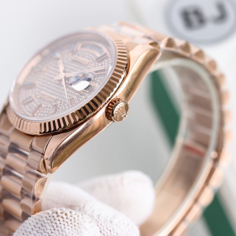 ROLEX DAY-DATE 36MM EVEROSE GOLD RAINBOW WATCH