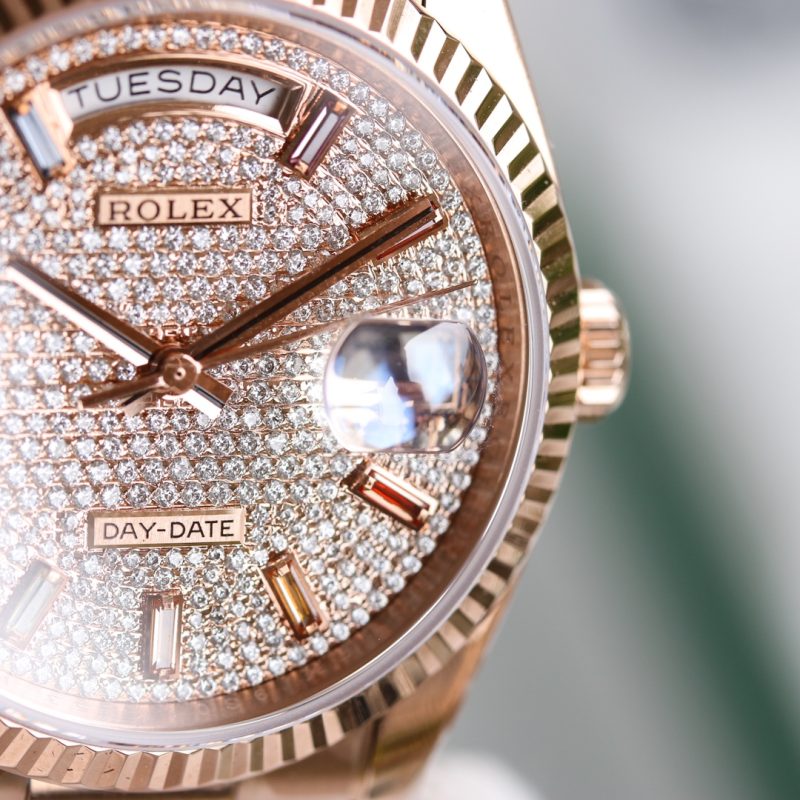 ROLEX DAY-DATE 36MM EVEROSE GOLD RAINBOW WATCH