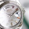 ROLEX DAY-DATE 36MM WHITE GOLD RAINBOW WATCH