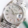 ROLEX DAY-DATE 36MM WHITE GOLD RAINBOW WATCH