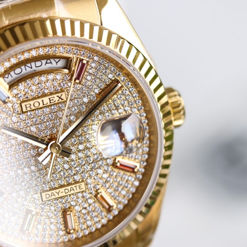 ROLEX DAY-DATE 36MM YELLOW GOLD RAINBOW WATCH