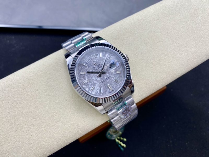 ROLEX DAY-DATE WHITE GOLD DIAMOND MATEORITE DIAL PRESIDENT WATCH