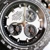 ROLEX DIW QUARTZ DAYTONA CARBON CREAM WATCH