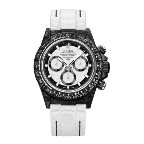 ROLEX DIW QUARTZ DAYTONA CARBON CREAM WATCH