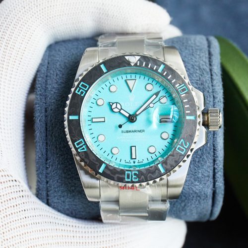 ROLEX DIW SUBMARINER PARAKEET BLUE DIAL WATCH