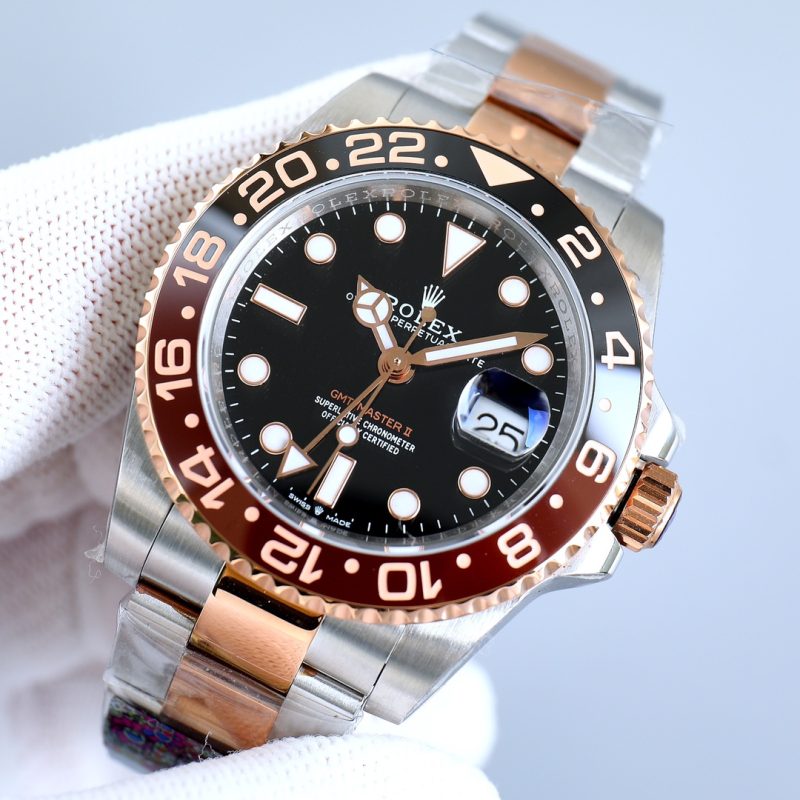 ROLEX GMT-MASTER II EVEROSE GOLD WATCH