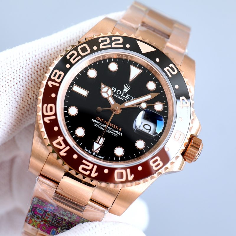 ROLEX GMT-MASTER II EVEROSE GOLD WATCH