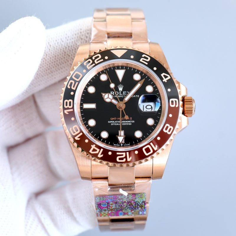 ROLEX GMT-MASTER II EVEROSE GOLD WATCH