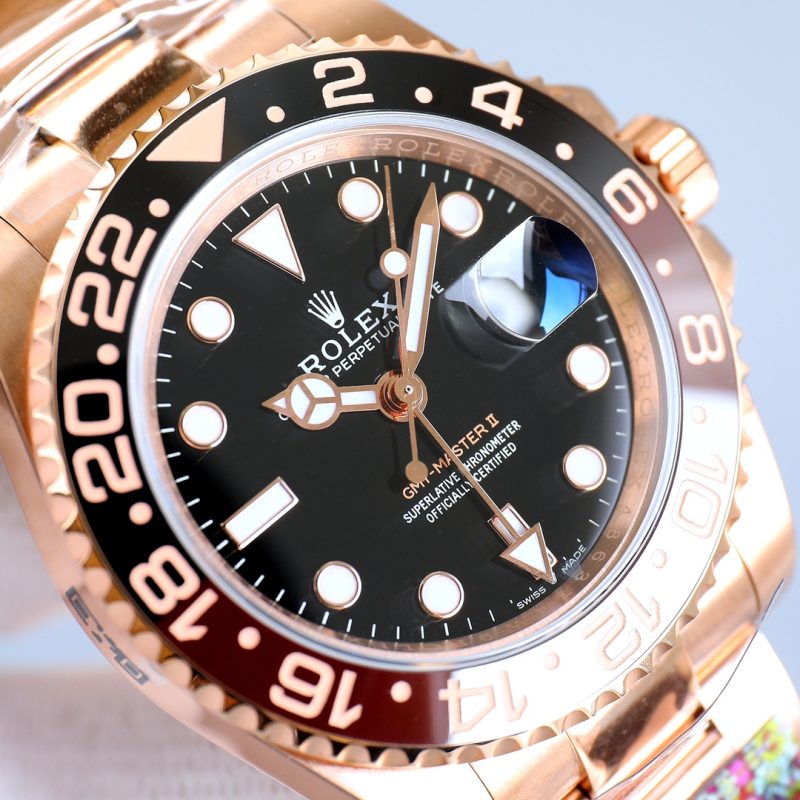 ROLEX GMT-MASTER II EVEROSE GOLD WATCH