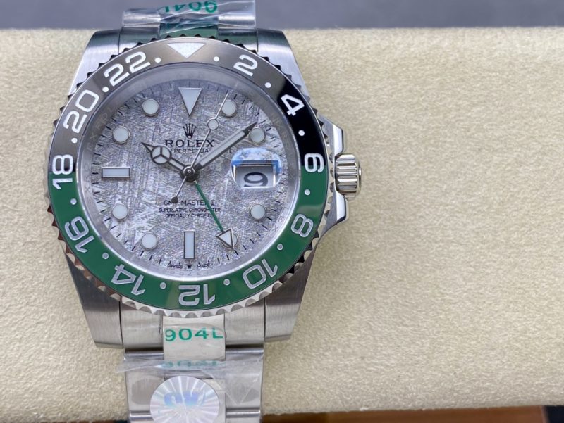 ROLEX GMT MASTER II METEORITE DIAL OYSTER BRACELET WATCH