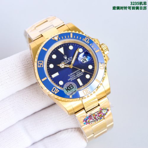 ROLEX GMT-MASTER II YELLOW GOLD BLUE DIAL WATCH