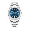 ROLEX OYSTER PERPETUAL 41MM BLUE DIAL SWISS WATCH