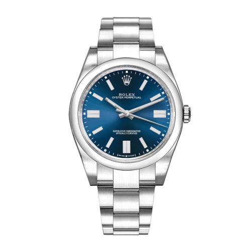 ROLEX OYSTER PERPETUAL 41MM BLUE DIAL SWISS WATCH