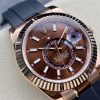 ROLEX SKY-DWELLER EVEROSE GOLD WATCH
